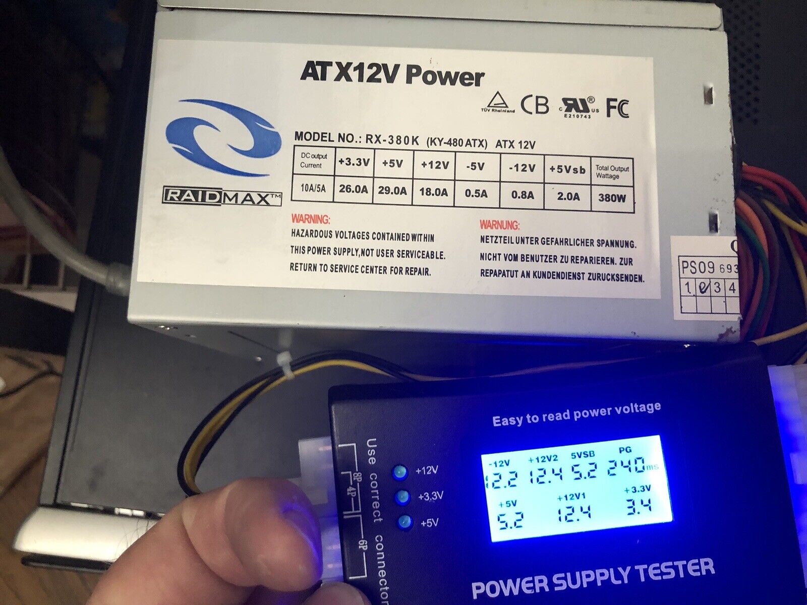 RaidMax Active PFC Power Supply 380w RX-380K
