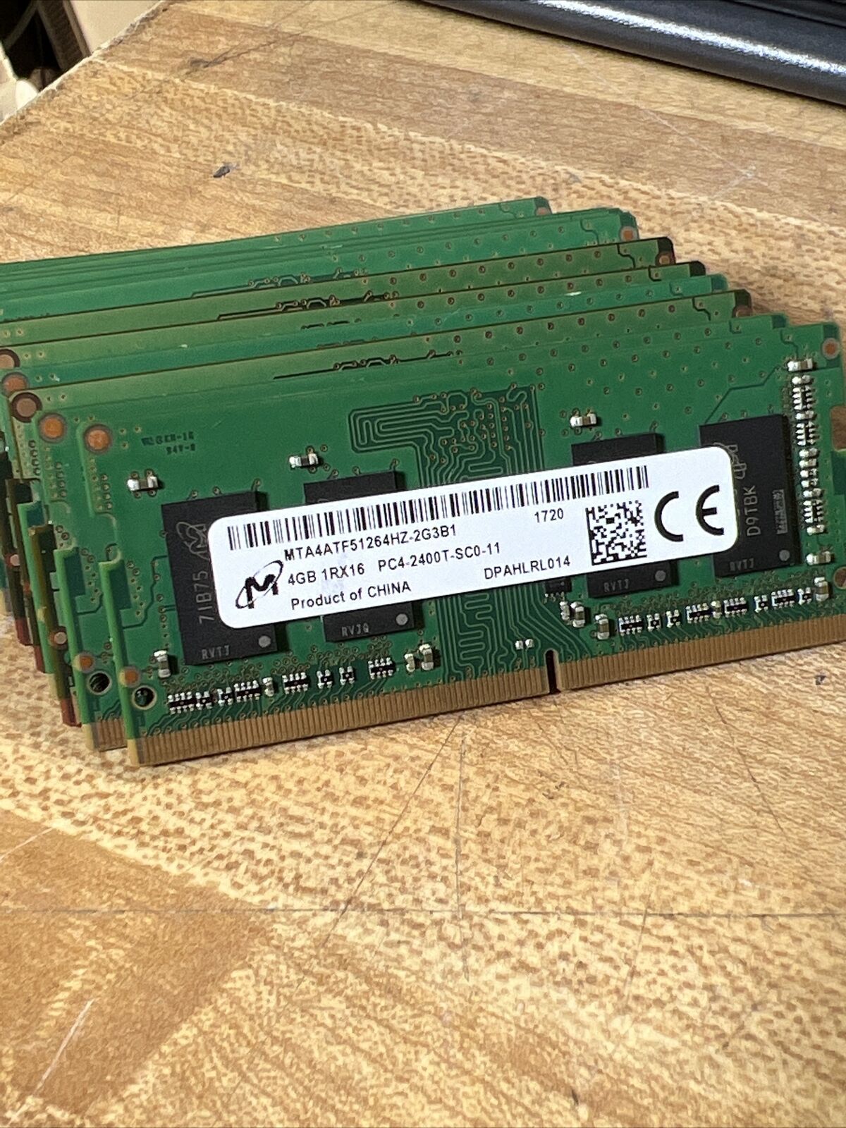 lot of 13 Micron 4GB 1Rx16 PC4 2400T Laptop Memory MTA4ATF51264HZ-2G3B1