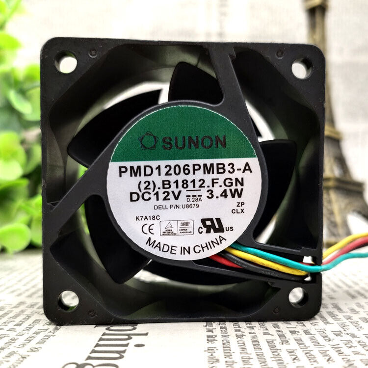 1pc SUNON PMD1206PMB3-A 3.4W 0.26A 6038 6CM 12V 4-wire Cooling Fan