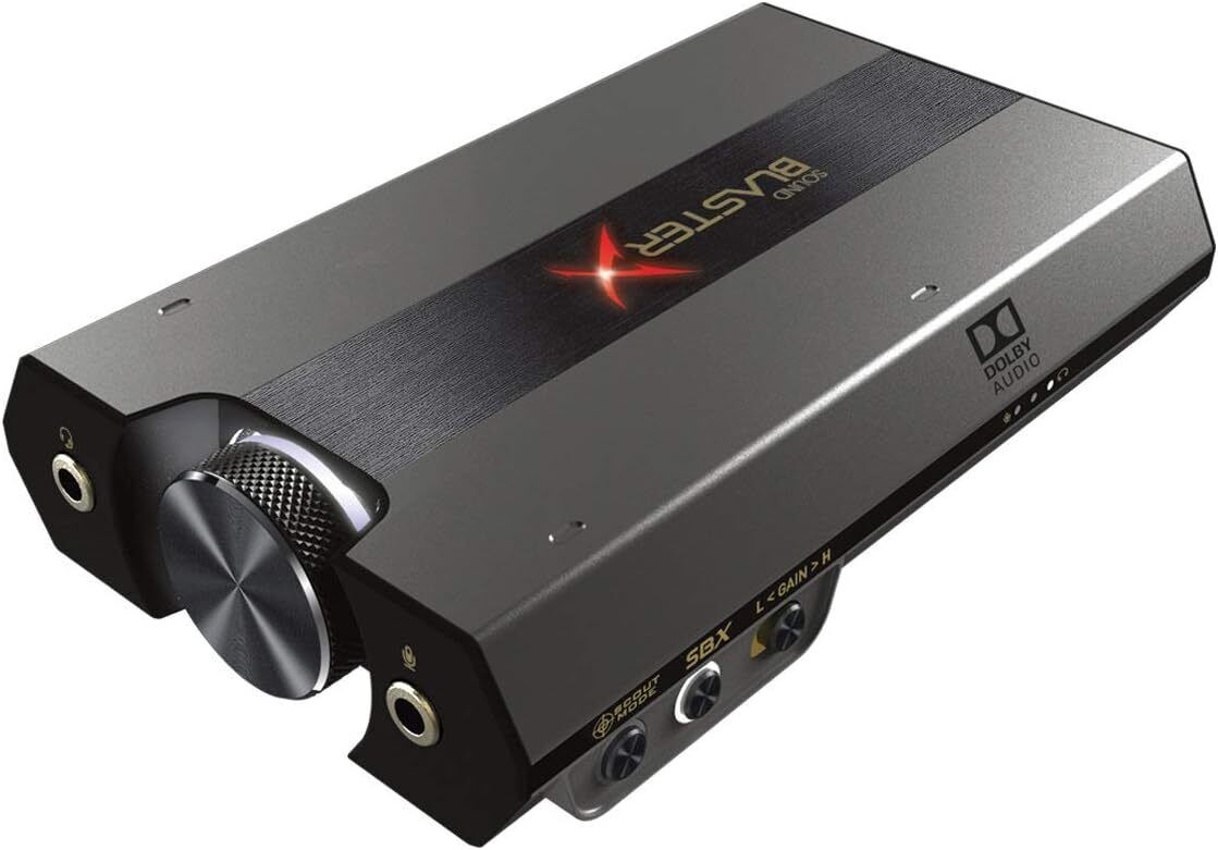 Sound BlasterX G6 Hi-Res 130dB 32bit/384kHz Gaming DAC, External USB Sound Card