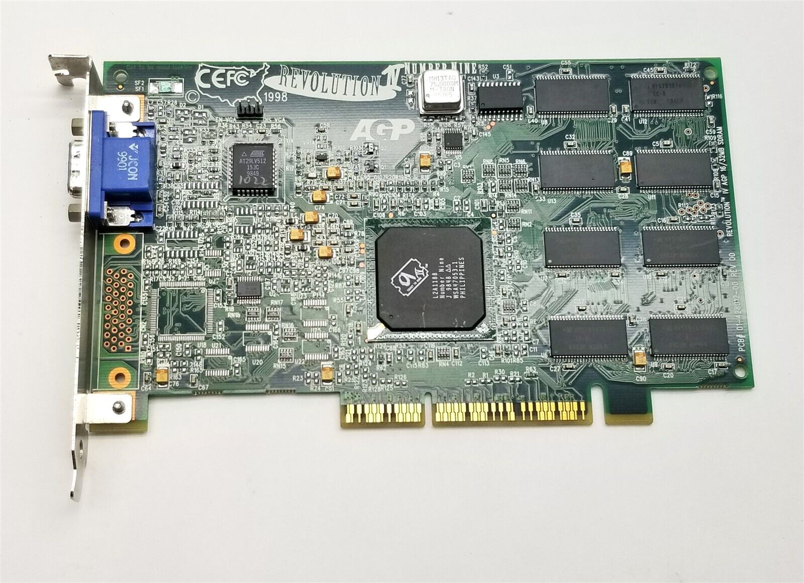 Number Nine Revolution IV 32MB SDRAM AGP VGA Graphics Card 01-428012-00 REV 00