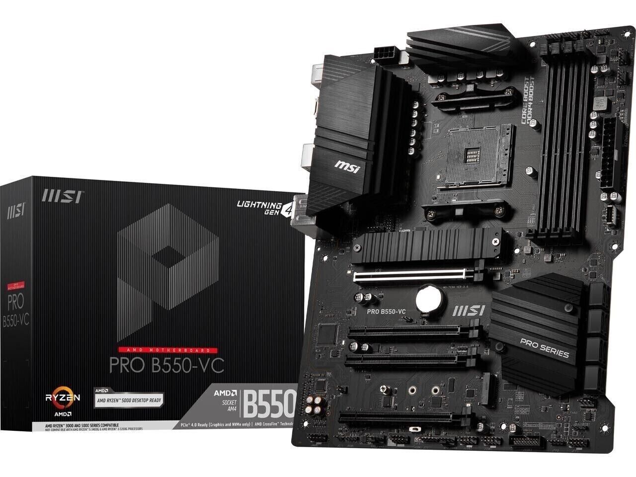 MSI PRO B550-VC AM4 HDMI SATA 6Gb/s ATX AMD Motherboard