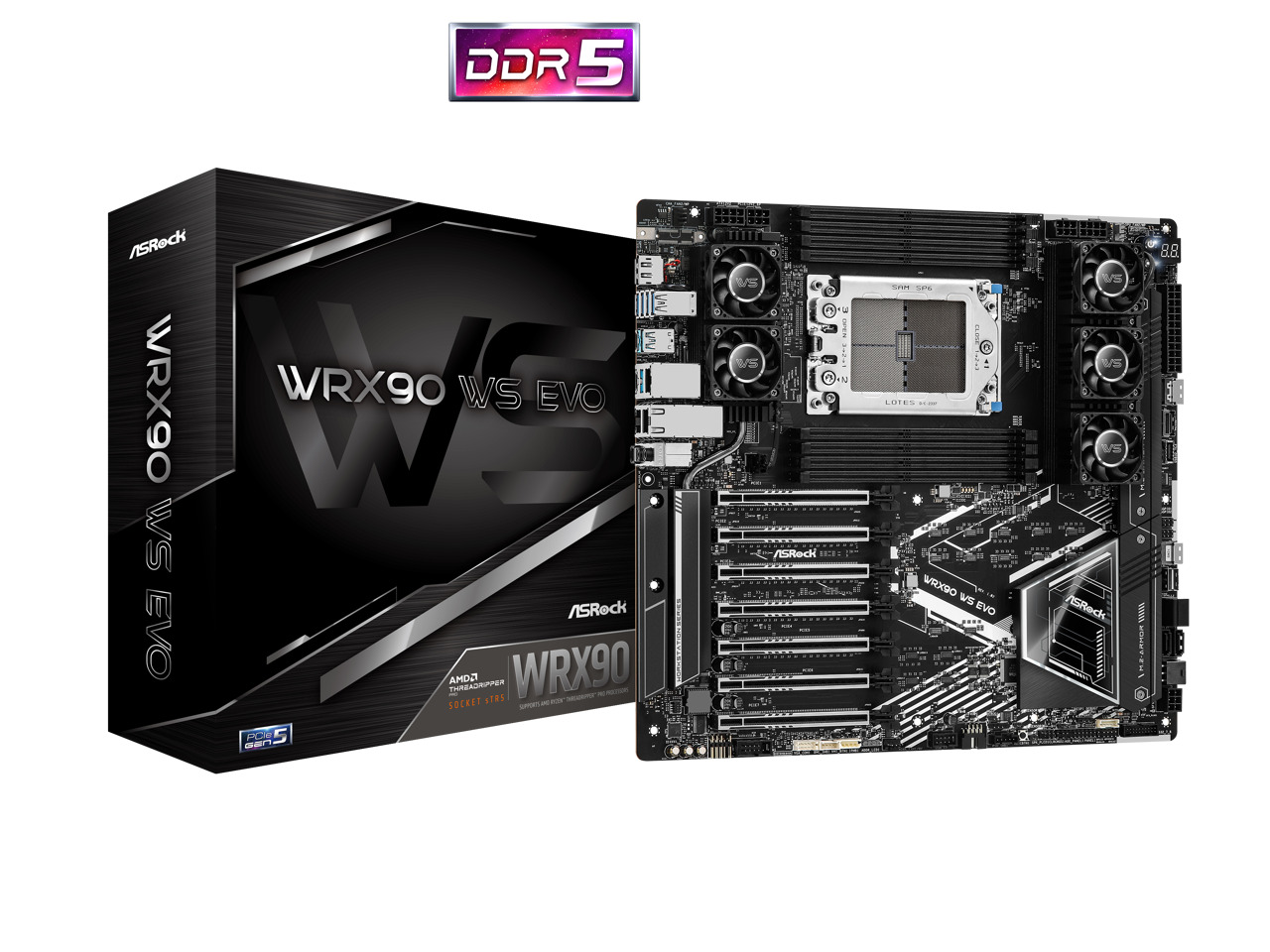 ASRock WRX90 WS EVO SATA 6Gb/s DDR5  AMD Ryzen Threadripper PRO