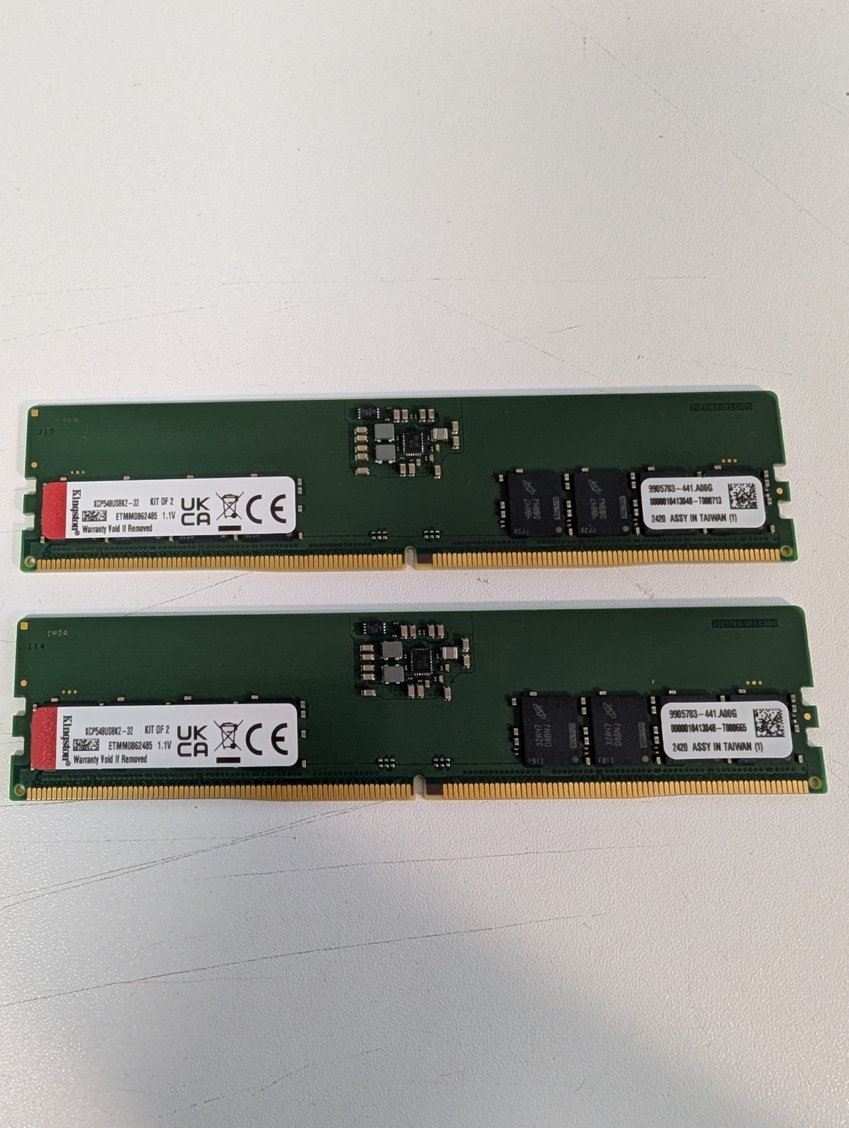 Kingston 32GB 2x16GB DDR5 4800 CL40 UDIMM Desktop Memory Kit Kingston 32GB 2x16GB DDR5 4800 CL40 UDIMM Desktop Memory Kit