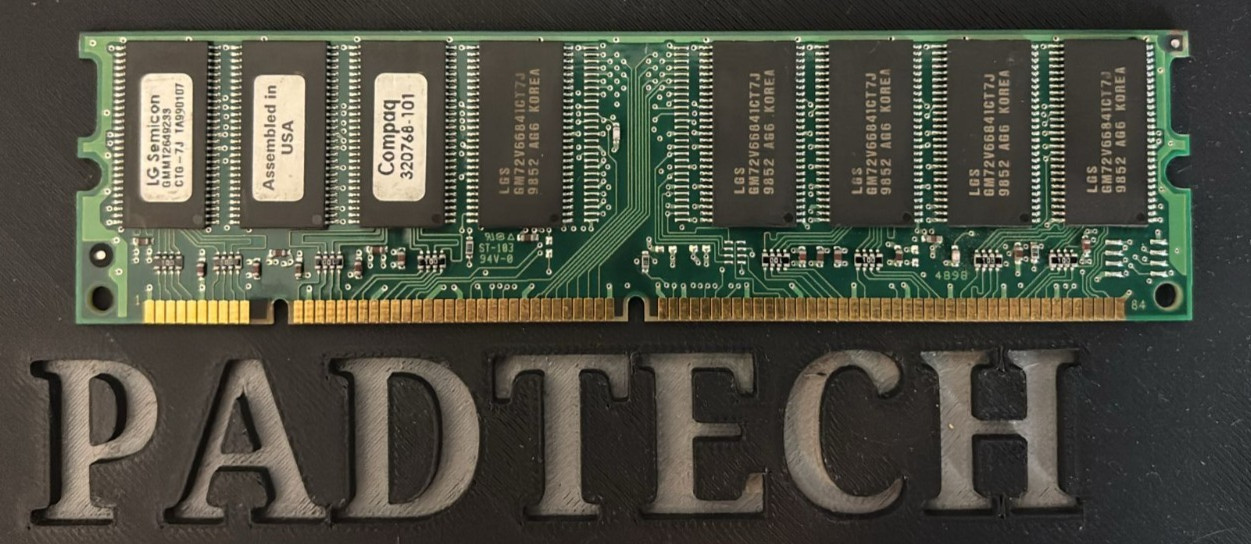 MEMORY SDRAM 64MB PC100 LG SEMICON GMMT2649233 COMPAQ 320768-101 (Tested)