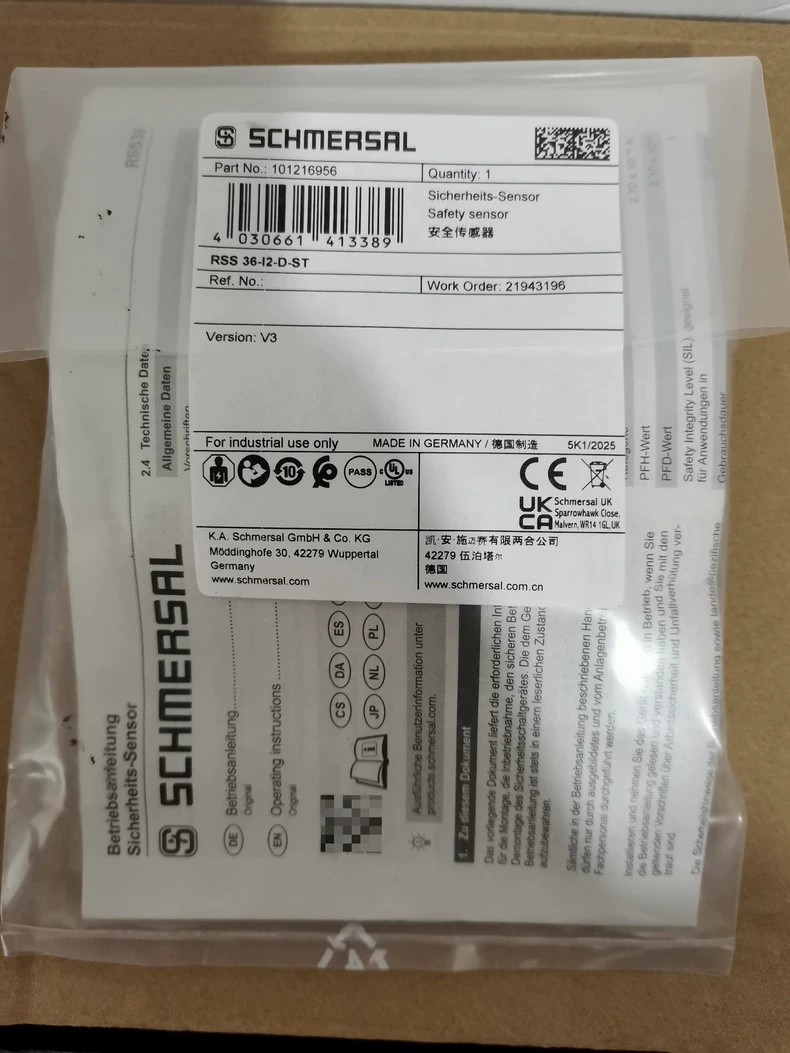 1pc Brand New Schmersal RSS36-I2-D-ST Safety Sensors Fast FedEx or DHL 1pc Brand New Schmersal RSS36-I2-D-ST Safety Sensors Fast FedEx or DHL