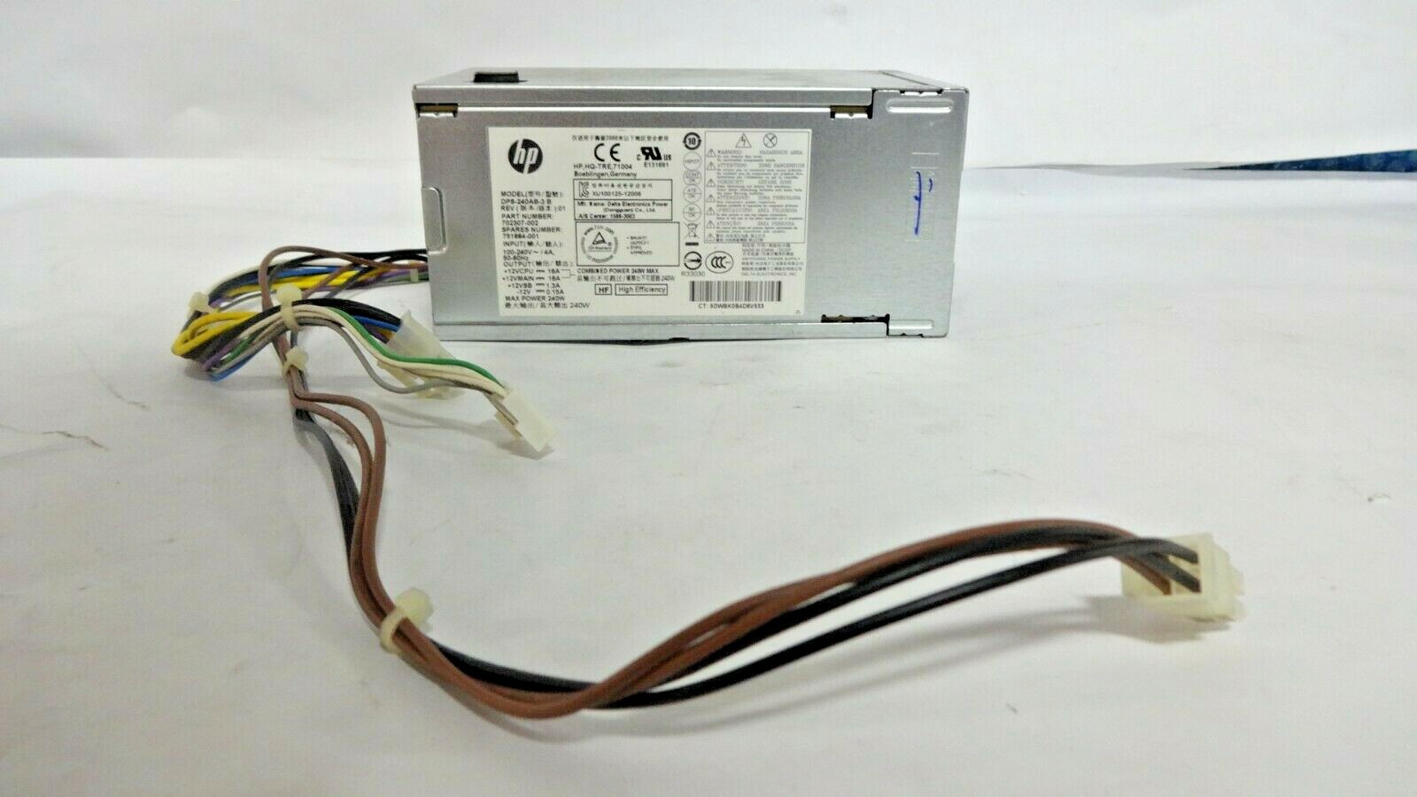 HP 240W Power Supply EliteDesk 800 705 G2 G1 SFF DPS-240AB-3 B 702307-002, 309 HP 240W Power Supply EliteDesk 800 705 G2 G1 SFF DPS-240AB-3 B 702307-002, 309