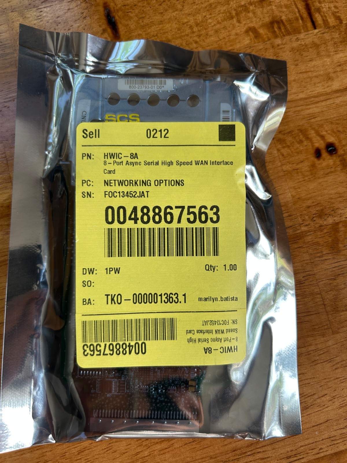 HWIC-8A Cisco 8-PORT ASYNC HWIC, used in excellent condition, Tested HWIC-8A Cisco 8-PORT ASYNC HWIC, used in excellent condition, Tested