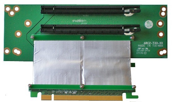 PCI-Express PCIE Dual (x16 x 2) 2U Riser Card with Ribbon PCI-Express PCIE Dual (x16 x 2) 2U Riser Card with Ribbon