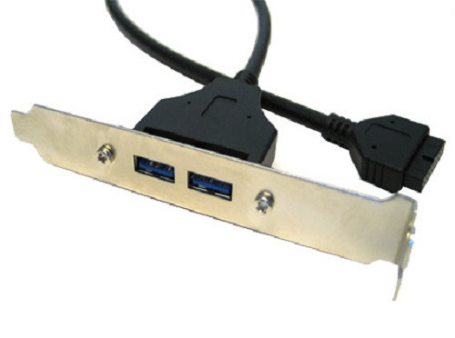 Internal USB 3.0 20 Pin Cable to Dual USB 3.0 Port Female with Rear PCI Bracket Internal USB 3.0 20 Pin Cable to Dual USB 3.0 Port Female with Rear PCI Bracket
