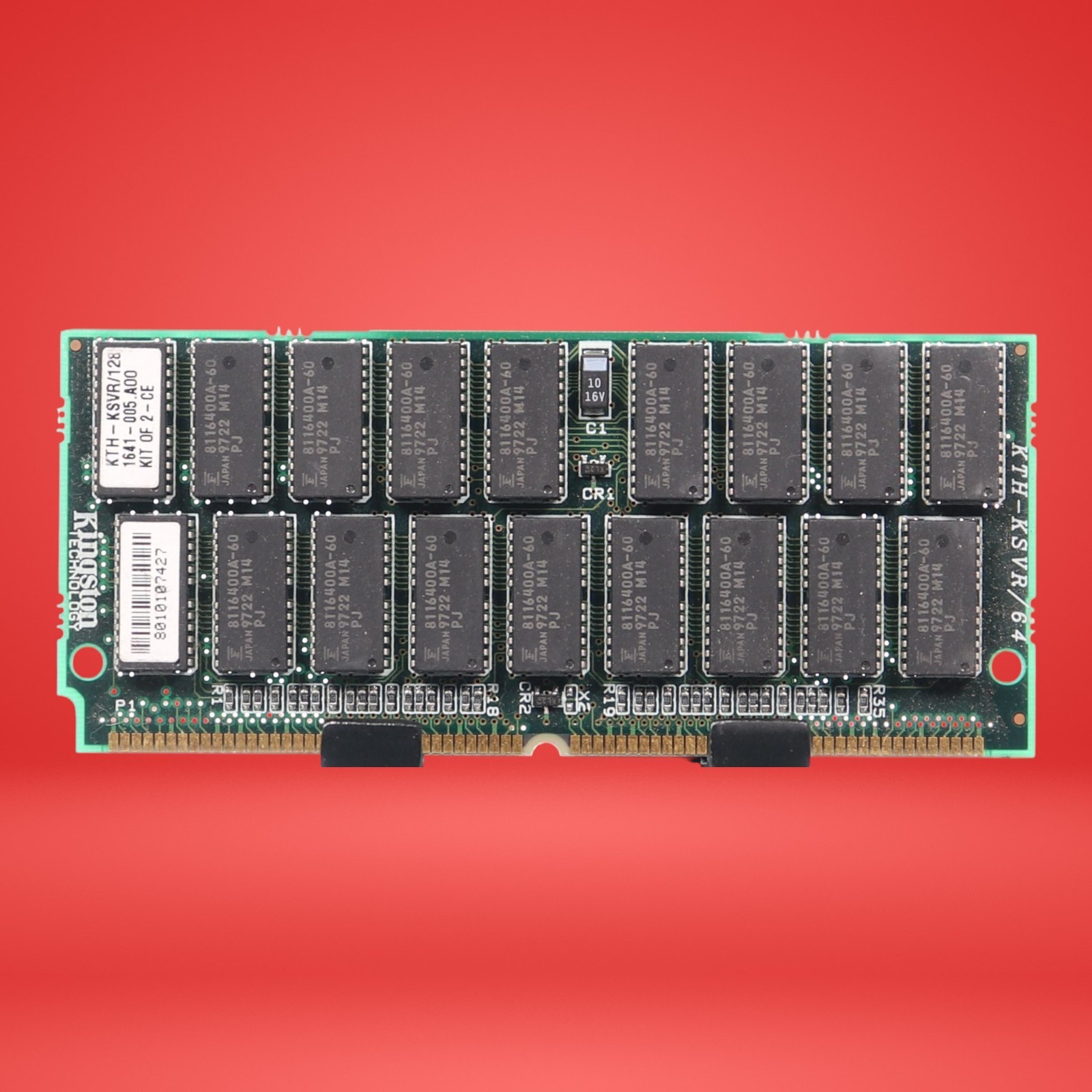 Lot of 2 KTH-KSVR/128-1641 Kingston 128MB EDO Buffered ECC EDO Memory