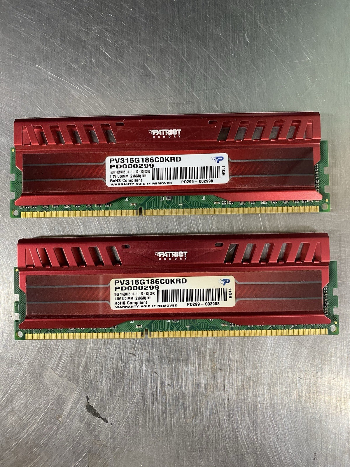 Patriot Memory Viper PV316G186C0KRD 16GB Kit (2x 8GB) DDR3 1866MHz UDIMM RAM