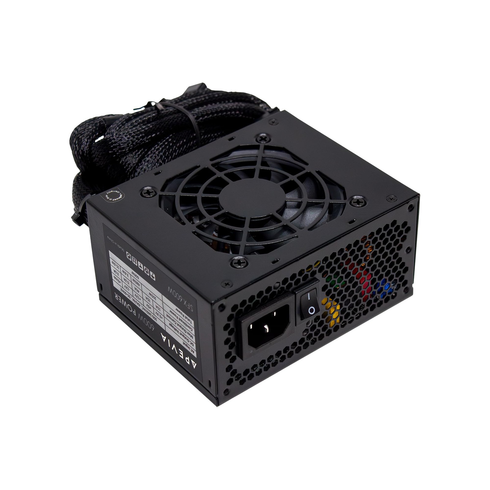 Apevia SFX-PFC600W 600W SFX Power Supply, Low Noise, Full Range Active PFC Apevia SFX-PFC600W 600W SFX Power Supply, Low Noise, Full Range Active PFC