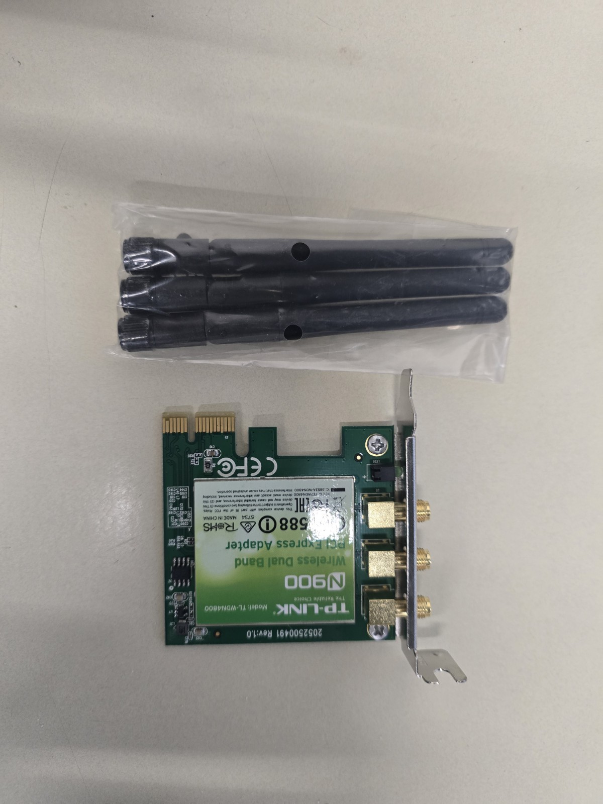 TP-Link TL-WDN4800 N900 Dual Band PCIe Wireless WiFi Adapter Card w/ 3 Antennas
