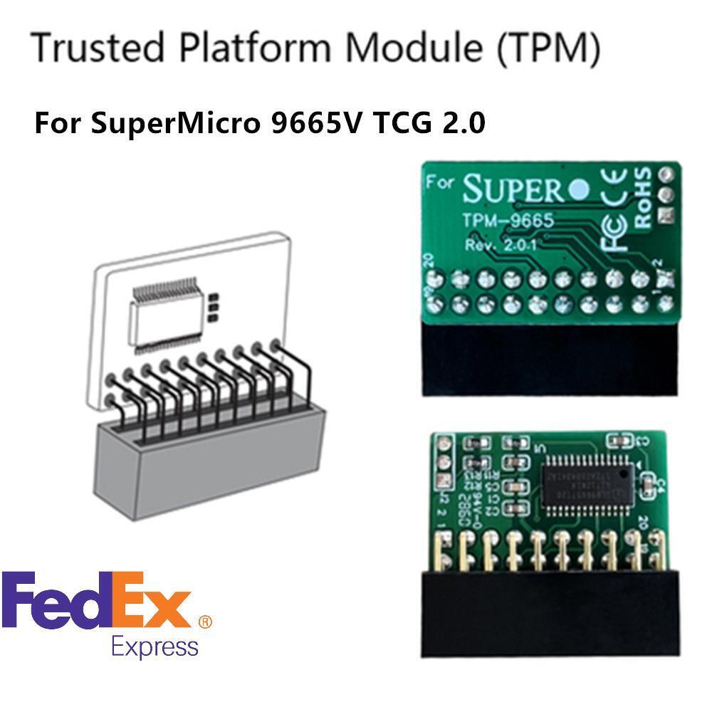 20Pin TPM 2.0 Module Trusted Platform For SuperMicro AOM-TPM-9665V TCG 2.0
