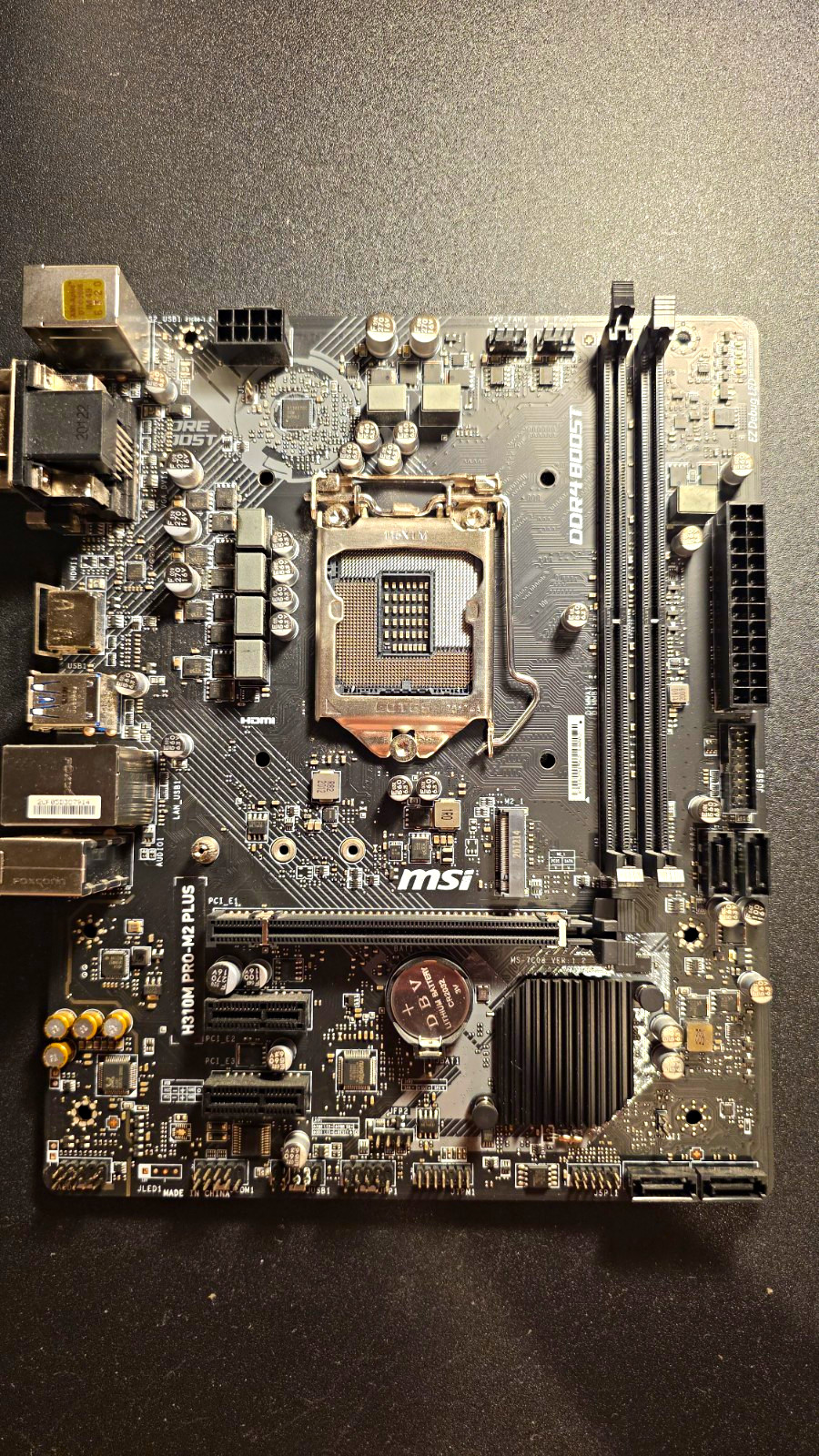 MSI H310M PRO-M2 PLUS Intel LGA1151 MicroATX DDR4 M.2 HDMI DVI VGA