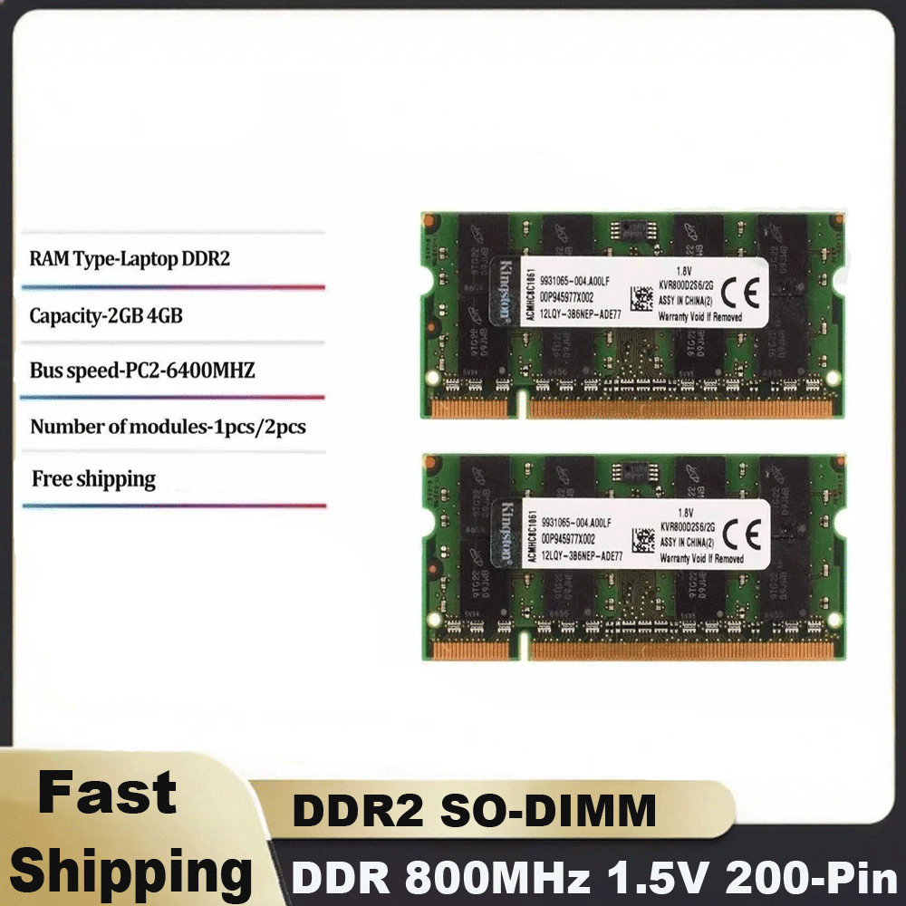 DDR2 4GB/8GB(2×4GB) PC2-6400 800MHz Laptop SODIMM Memory RAM Notebook CL6 lot DDR2 4GB/8GB(2×4GB) PC2-6400 800MHz Laptop SODIMM Memory RAM Notebook CL6 lot