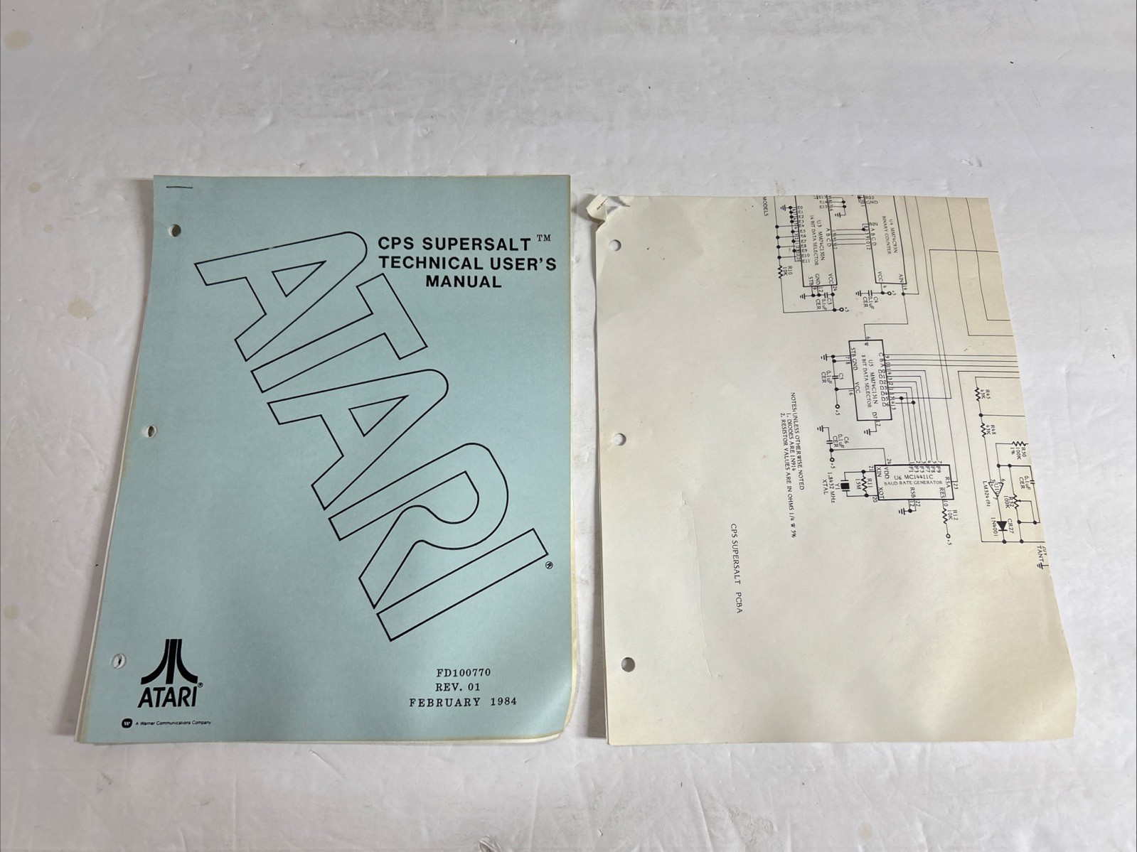 Atari CPS Super salt Technical User\'s Manual With PCB Drawings Atari CPS Super salt Technical User\'s Manual With PCB Drawings