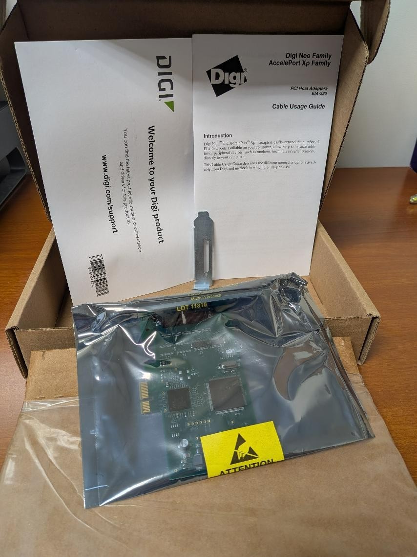 Digi Neo PCIe 4-Port Serial Adapter Card SEALED IN ORIGINAL BOX Digi Neo PCIe 4-Port Serial Adapter Card SEALED IN ORIGINAL BOX