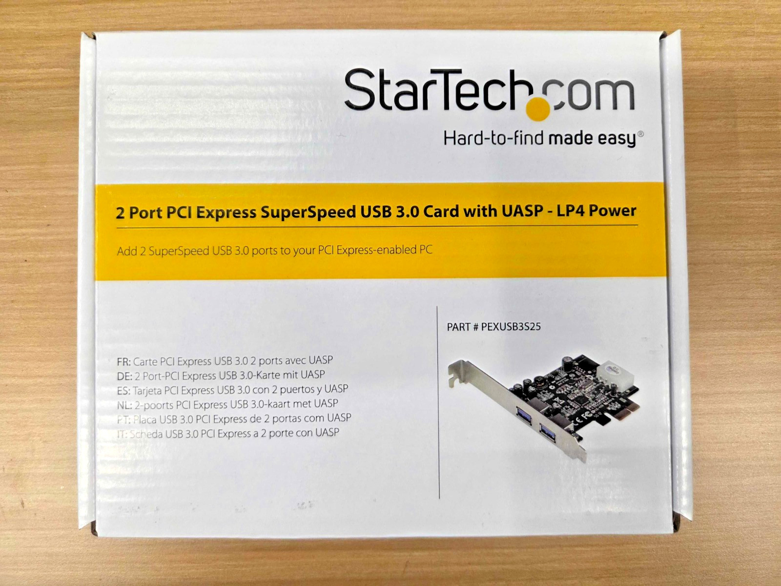 StarTech PEXUSB3S25 – 2 Port PCI Express SuperSpeed USB 3.0 Card with UASP - LP4 StarTech PEXUSB3S25 – 2 Port PCI Express SuperSpeed USB 3.0 Card with UASP - LP4