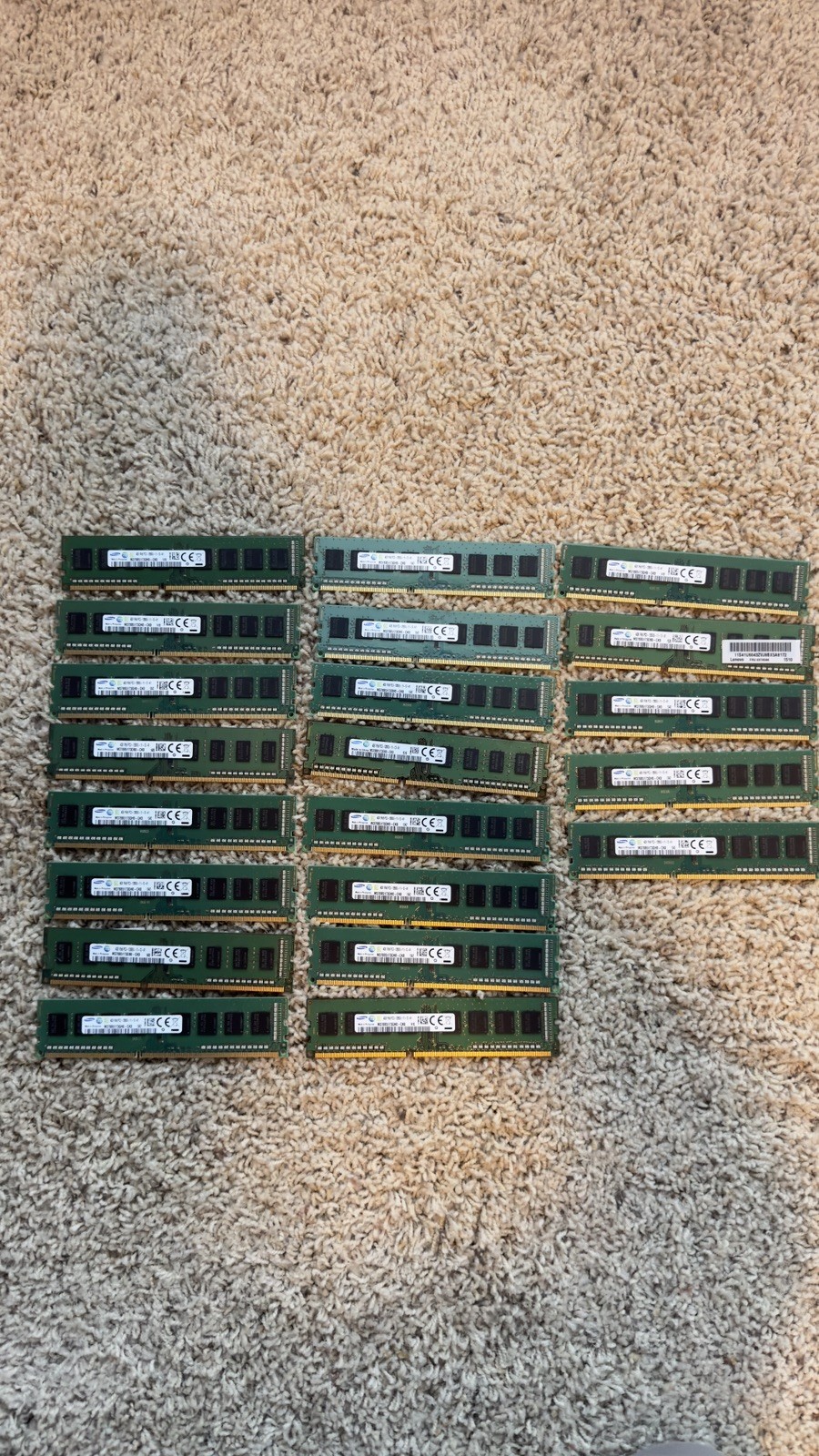 Lot Of 21 Samsung 4GB 1Rx8 PC3-12800U-11-13-A1 NON-ECC M378B5173QH0-CK0 (21x4GB)