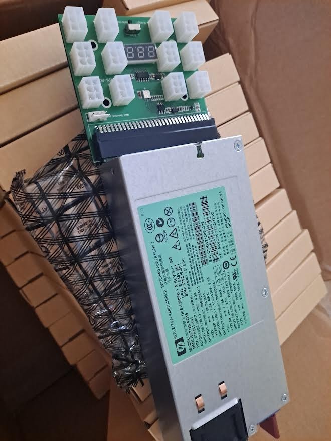 USA  12*6pin Power Supply Server Adapter Breakout Board AND Hp 1200w