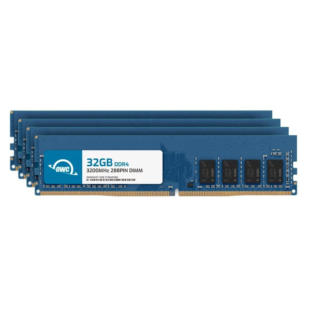 OWC 128GB (4x32GB) DDR4 3200MHz 2Rx8 Non-ECC UDIMM 288pin Memory RAM OWC 128GB (4x32GB) DDR4 3200MHz 2Rx8 Non-ECC UDIMM 288pin Memory RAM