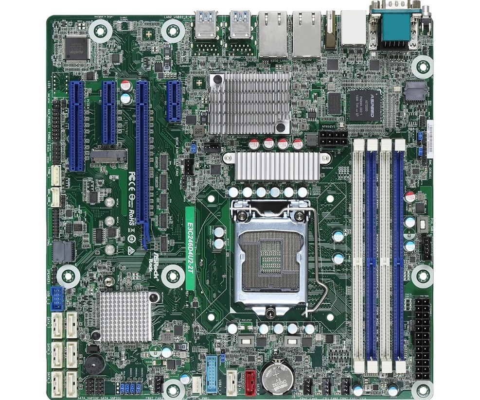 New ASROCK RACK E3C246D4U2-2T Server Motherboard In Box E3C246D4U22T