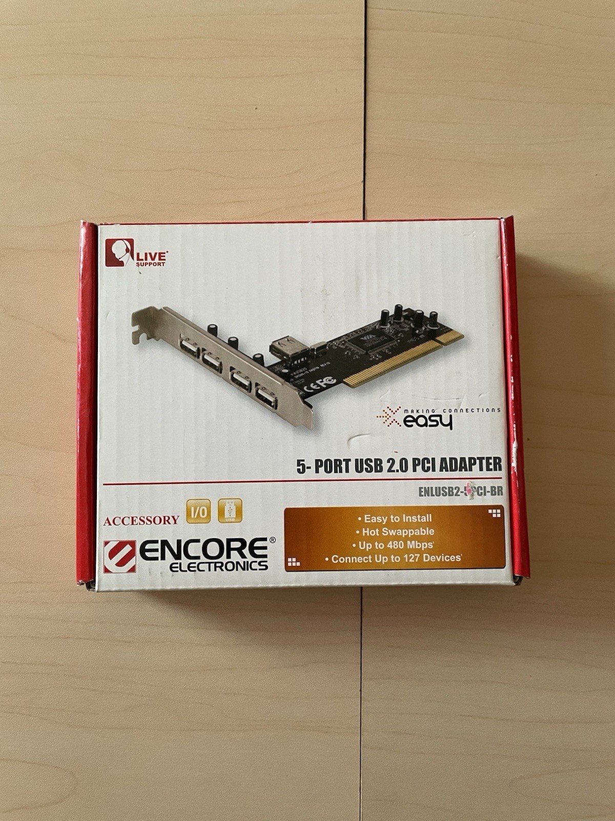 Encore Electronics USB 2.0 PCI 5-Port VIA VT6212L Chipset - ENLUSB2-5PCI-BR Encore Electronics USB 2.0 PCI 5-Port VIA VT6212L Chipset - ENLUSB2-5PCI-BR