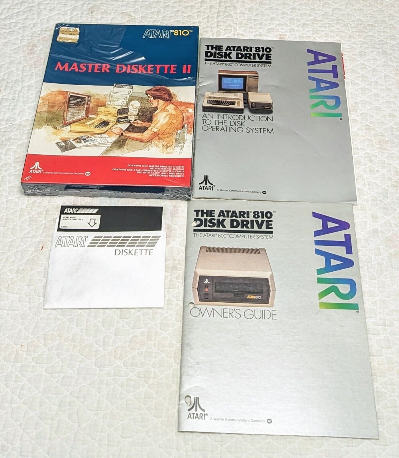ATARI 810 Master Diskette II CX8104 w/ Guides Manuals