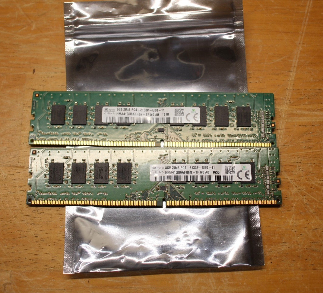 SK Hynix 16GB (2x8GB) PC4-2133P DDR4 OEM Desktop Memory RAM Kit TESTED