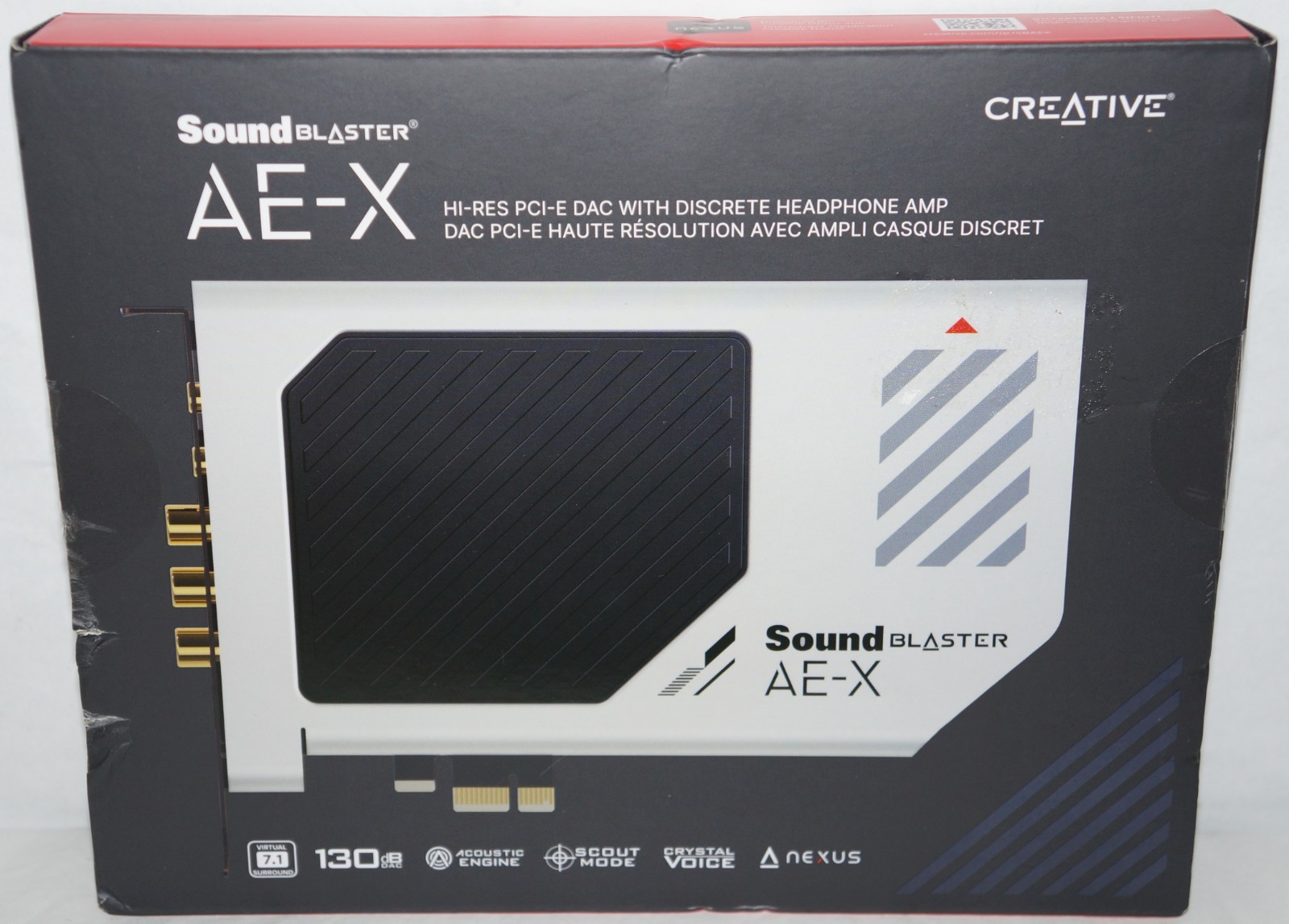 New Creative Labs Sound Blaster AE-X PCIe DAC Sound Card Hi-res 32-bit/384kHz New Creative Labs Sound Blaster AE-X PCIe DAC Sound Card Hi-res 32-bit/384kHz