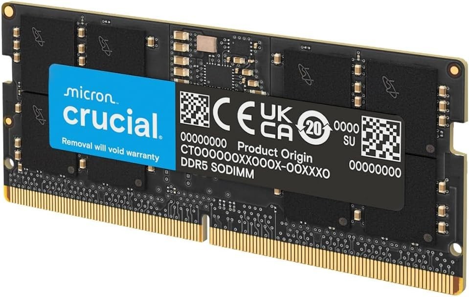 Crucial 16GB (1x16GB) DDR5-4800 SODIMM Laptop Memory Modules RAM CT16G48C40S5 Crucial 16GB (1x16GB) DDR5-4800 SODIMM Laptop Memory Modules RAM CT16G48C40S5