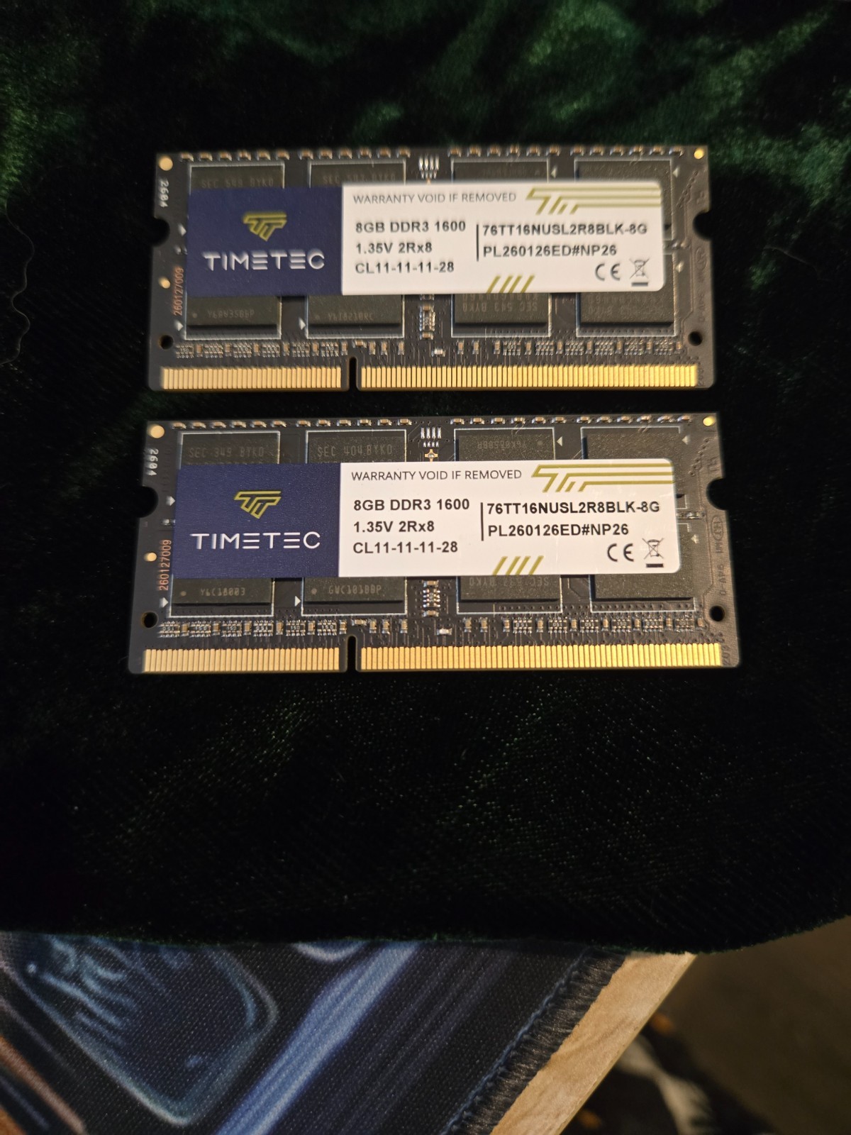 Timetec 16GB(8G x2) DDR3 1600 RAM Memory 76TT16NUSL2R8BLK-8G Timetec 16GB(8G x2) DDR3 1600 RAM Memory 76TT16NUSL2R8BLK-8G
