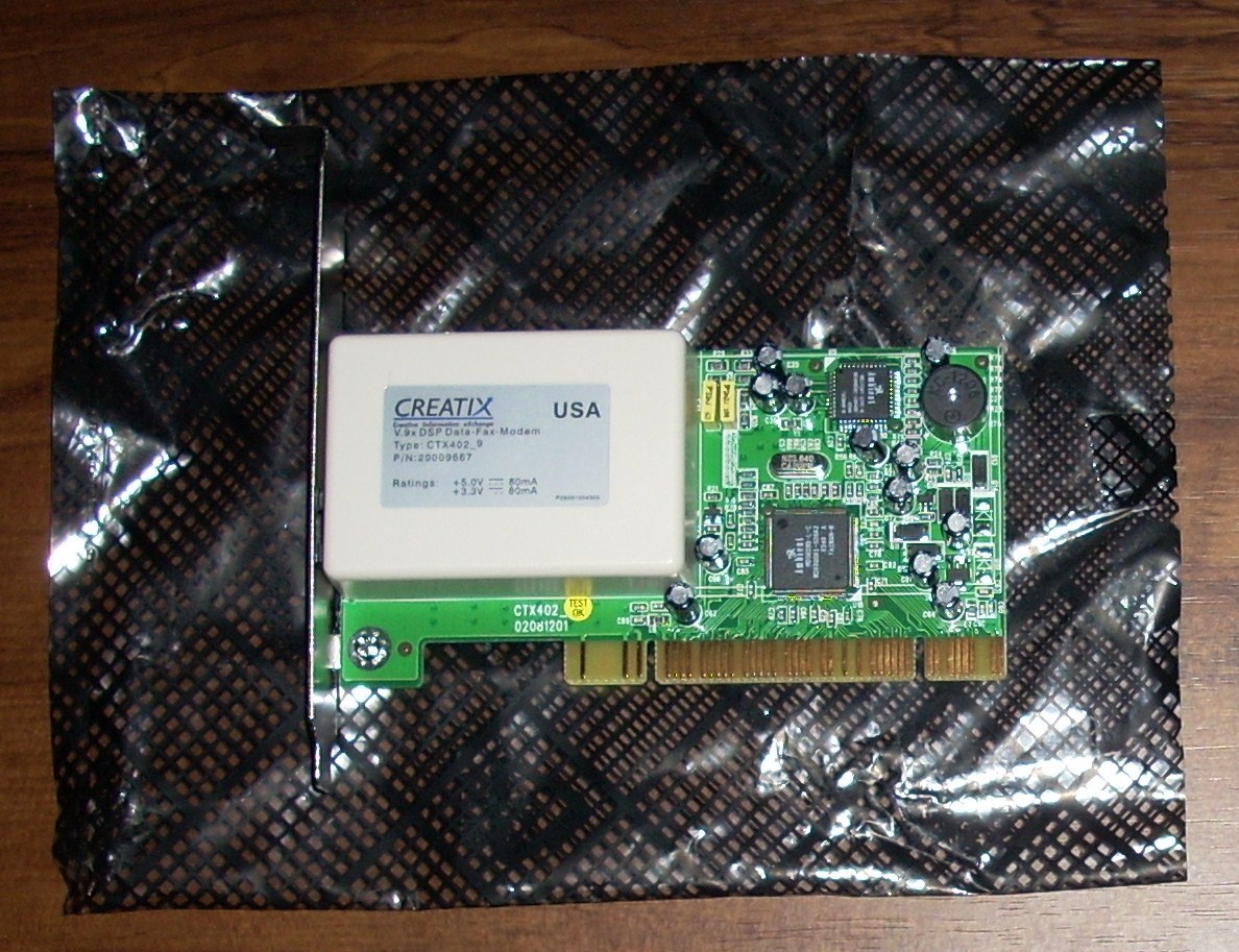 MEDION M3 Director 4500 CREATIX PCI 56k DSP CPU Computer Data Fax Modem CTX402_9 MEDION M3 Director 4500 CREATIX PCI 56k DSP CPU Computer Data Fax Modem CTX402_9