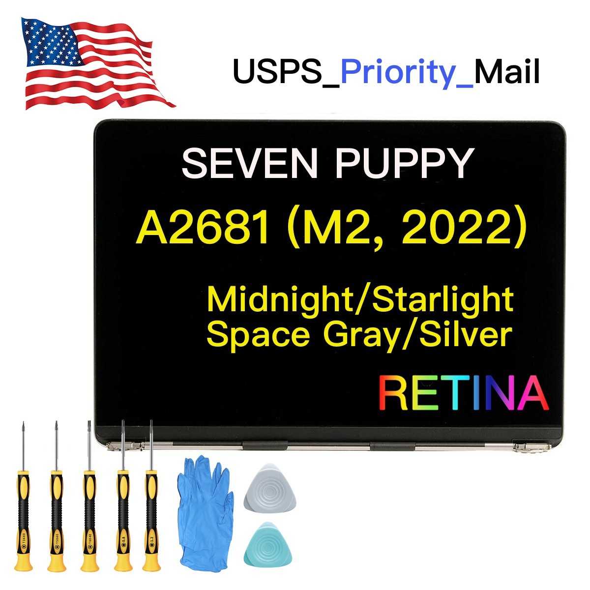 SEVENPUPPY For MacBook Air A2681 (13inch M2 2022) LCD Screen Display Replacement SEVENPUPPY For MacBook Air A2681 (13inch M2 2022) LCD Screen Display Replacement