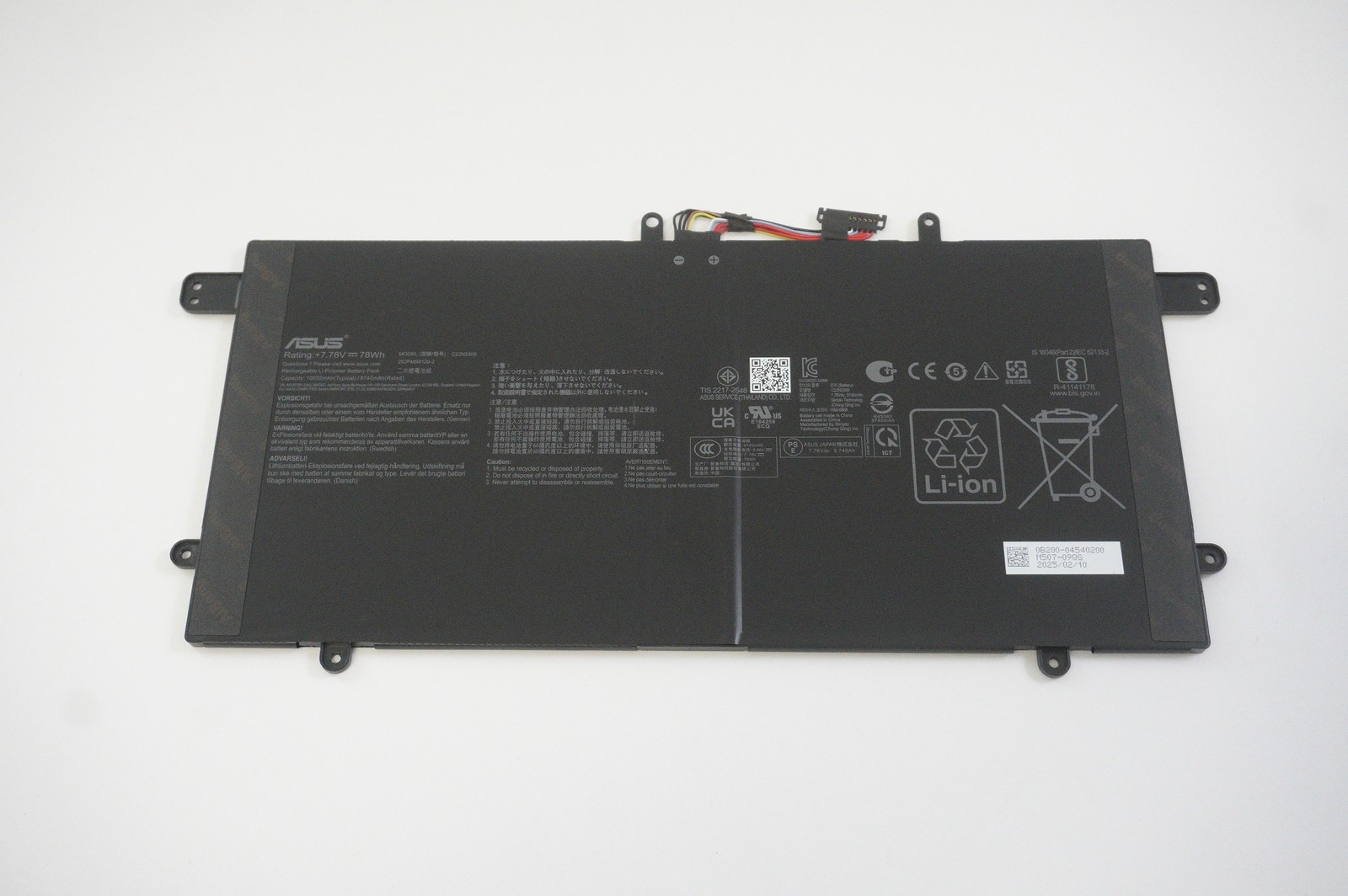 0B200-04540200 Asus 7.78V 78WH 9740 mAh 2ICP/60/120-2 Battery UM5606WA-S16.R3...