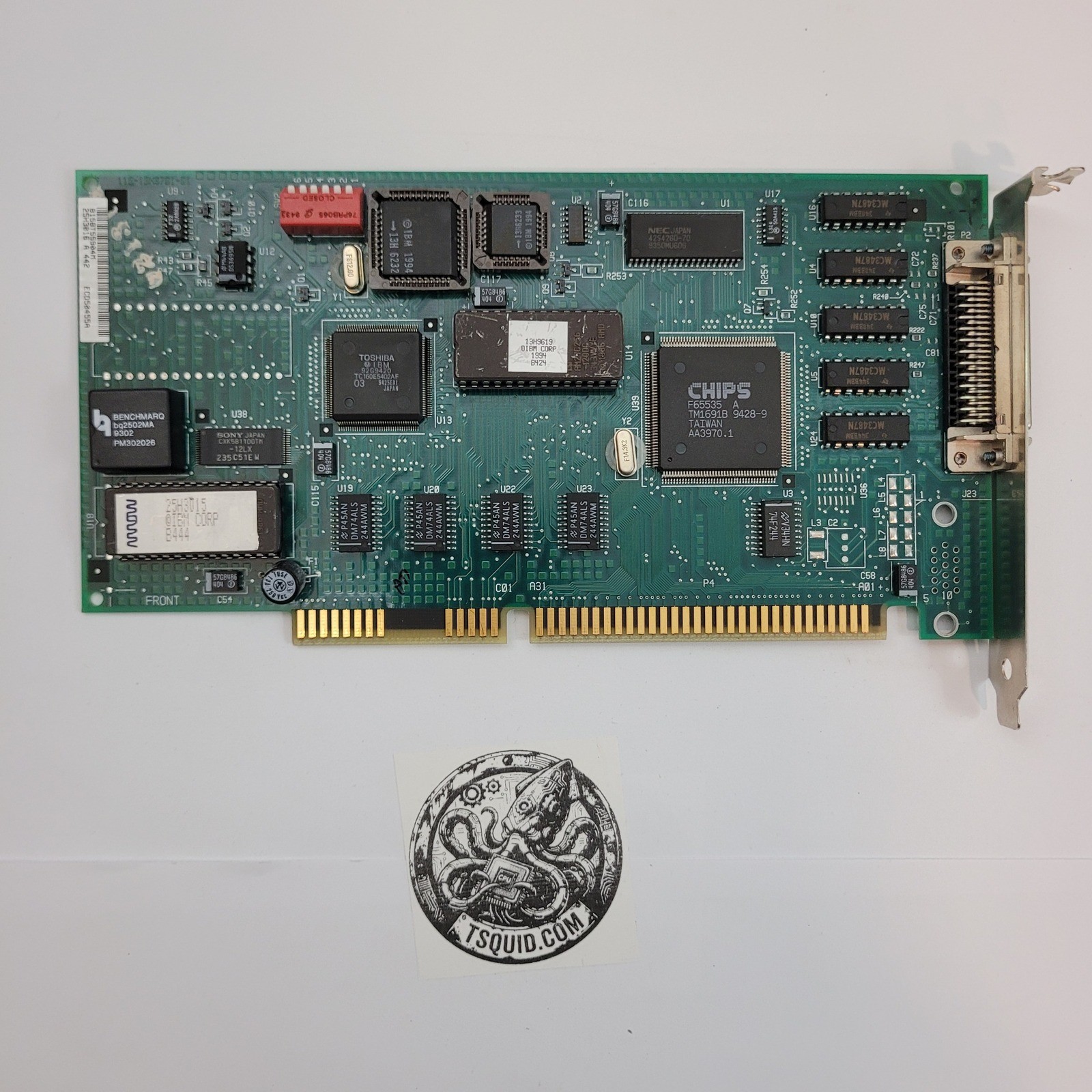 IBM Controller Card MCA 25H3016 11G16X9761-01 Chips F65535 VGA PS/2 Vintage IBM Controller Card MCA 25H3016 11G16X9761-01 Chips F65535 VGA PS/2 Vintage
