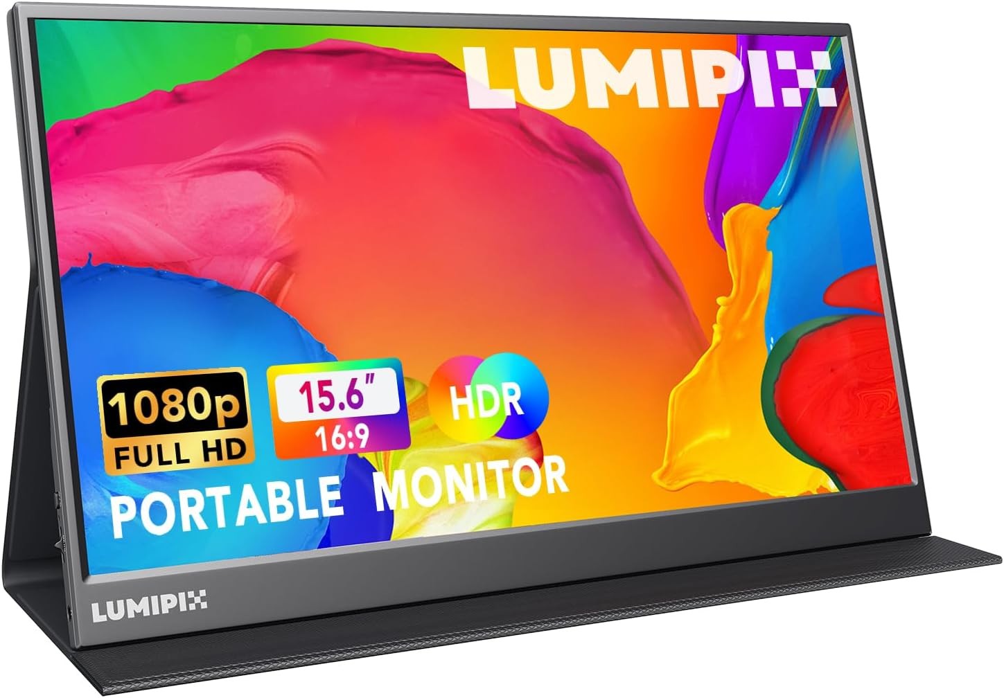 15.6 Inch Portable Monitor 1080P FHD IPS with USB-C & HDMI, Ultra-Slim Design