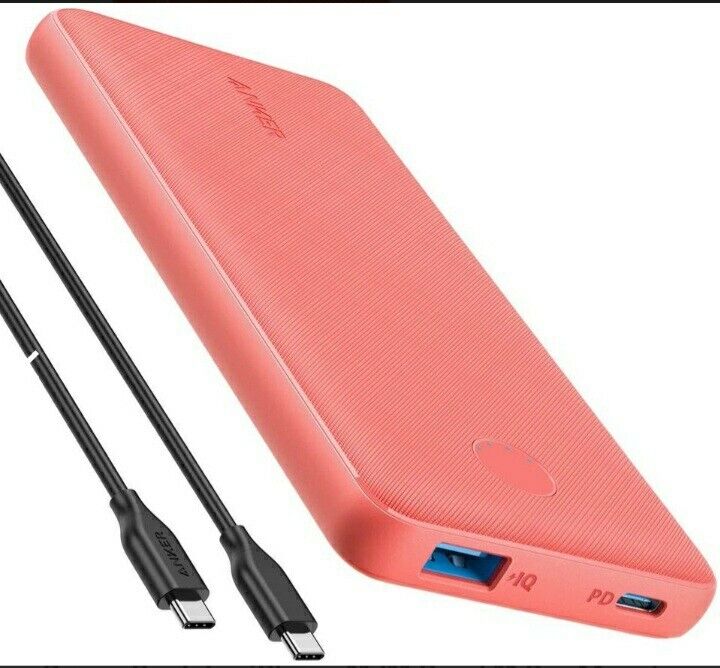 Anker PowerCore Slim 10000 PD 10000mAh Portable Charger USB-C Power 18W PINK