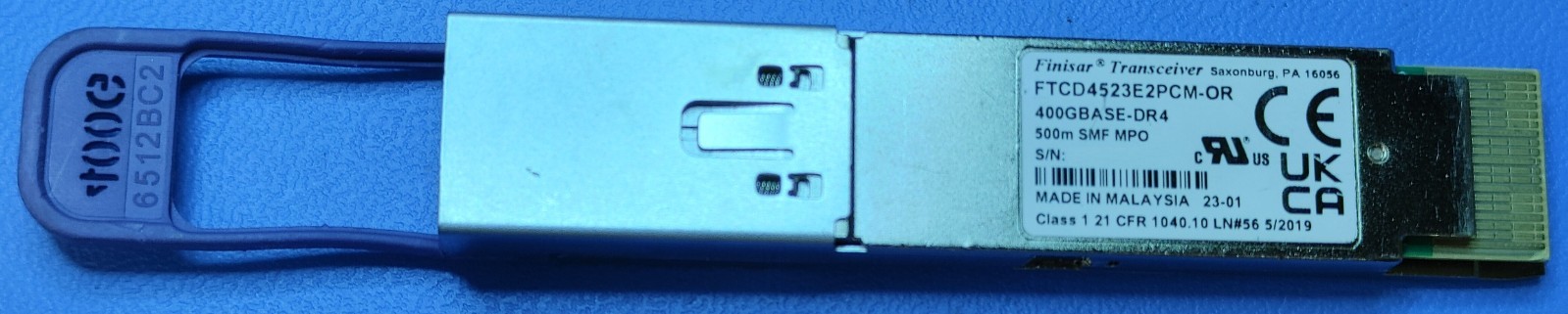 FINISAR FTCD4523E2PCM-OR 400GB DR4 QSFP-DD 500M SMF MPO Transceiver FINISAR FTCD4523E2PCM-OR 400GB DR4 QSFP-DD 500M SMF MPO Transceiver