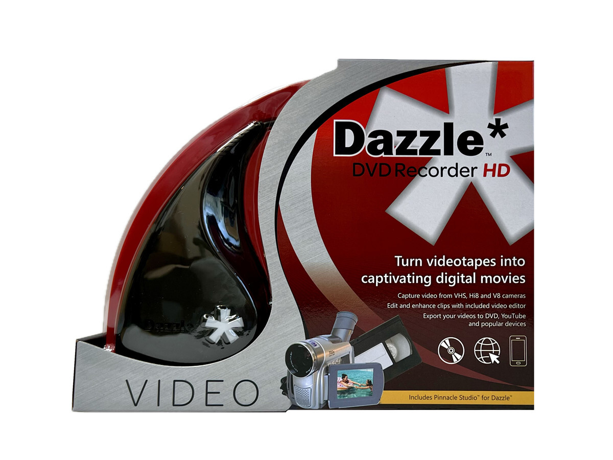 Pinnacle Dazzle DVD Recorder HD w/ Cable - New Retail Box, DVCPTENAM Pinnacle Dazzle DVD Recorder HD w/ Cable - New Retail Box, DVCPTENAM
