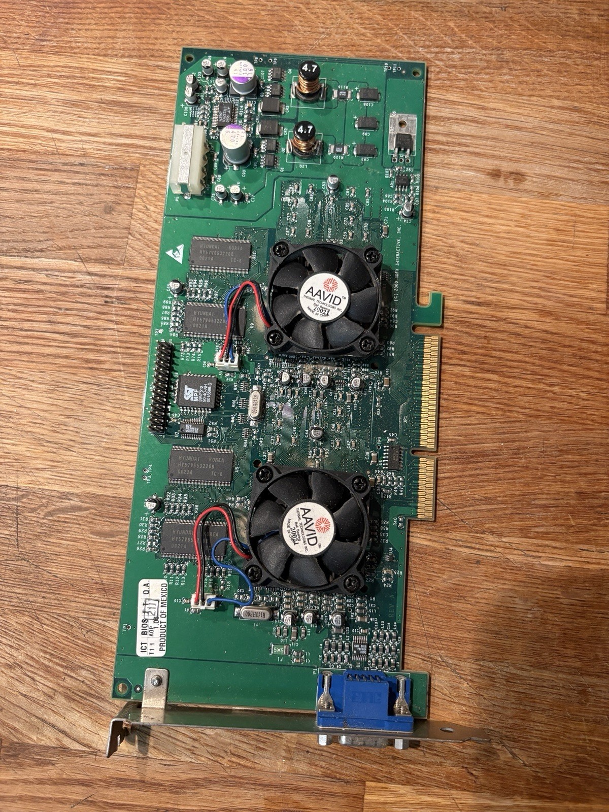 3dfx Voodoo5 5500 AGP 64MB Vintage Graphics Card Dual GPU VGA Untested