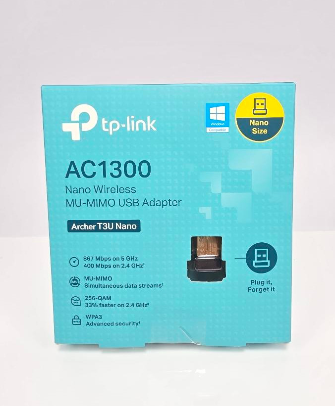 TP-Link Archer T3U Nano AC1300 USB WiFi Adapter Dual Band 2.4GHz 5GHz WPA3 TP-Link Archer T3U Nano AC1300 USB WiFi Adapter Dual Band 2.4GHz 5GHz WPA3