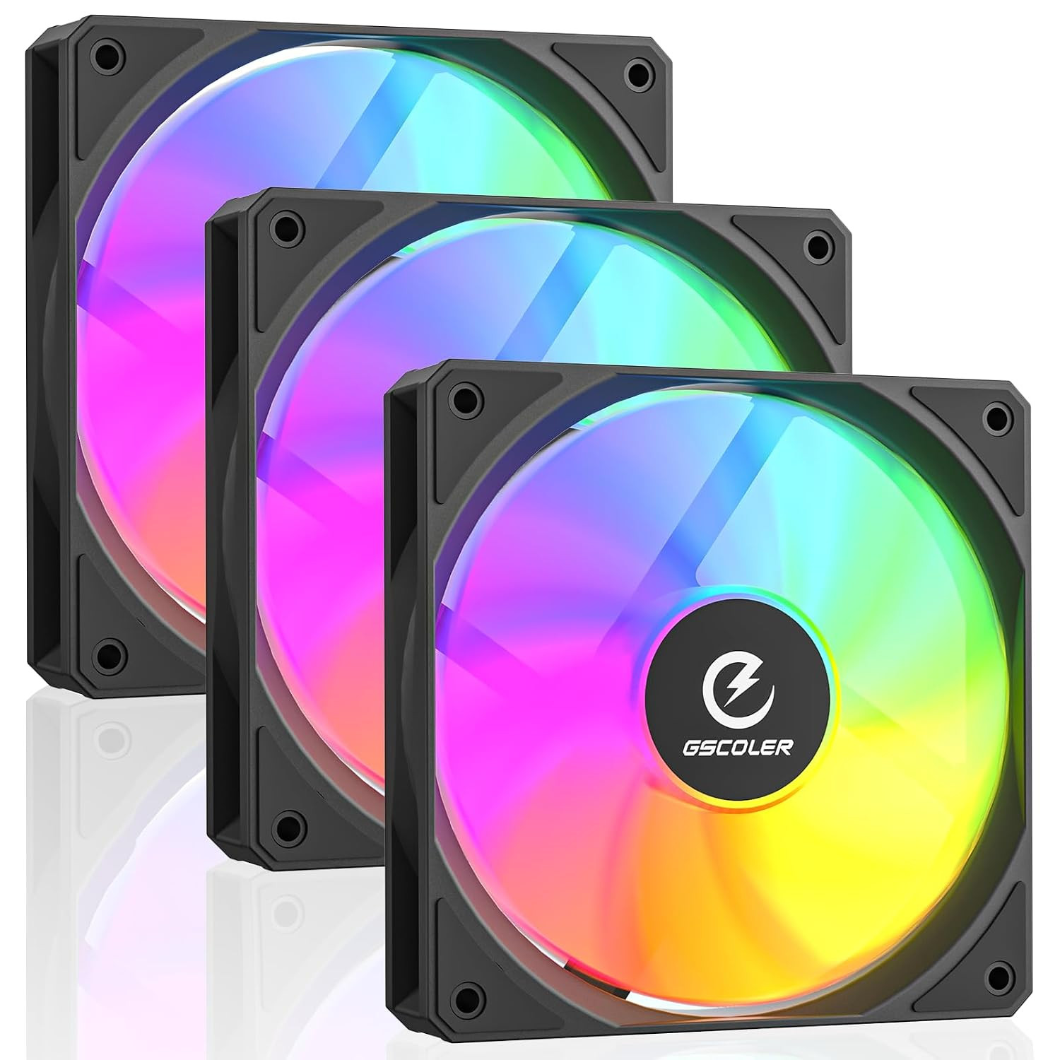 FA120B ARGB PC Fans 3 Pack, Quiet 120Mm Computer Case Fans with PWM Smart Speed FA120B ARGB PC Fans 3 Pack, Quiet 120Mm Computer Case Fans with PWM Smart Speed