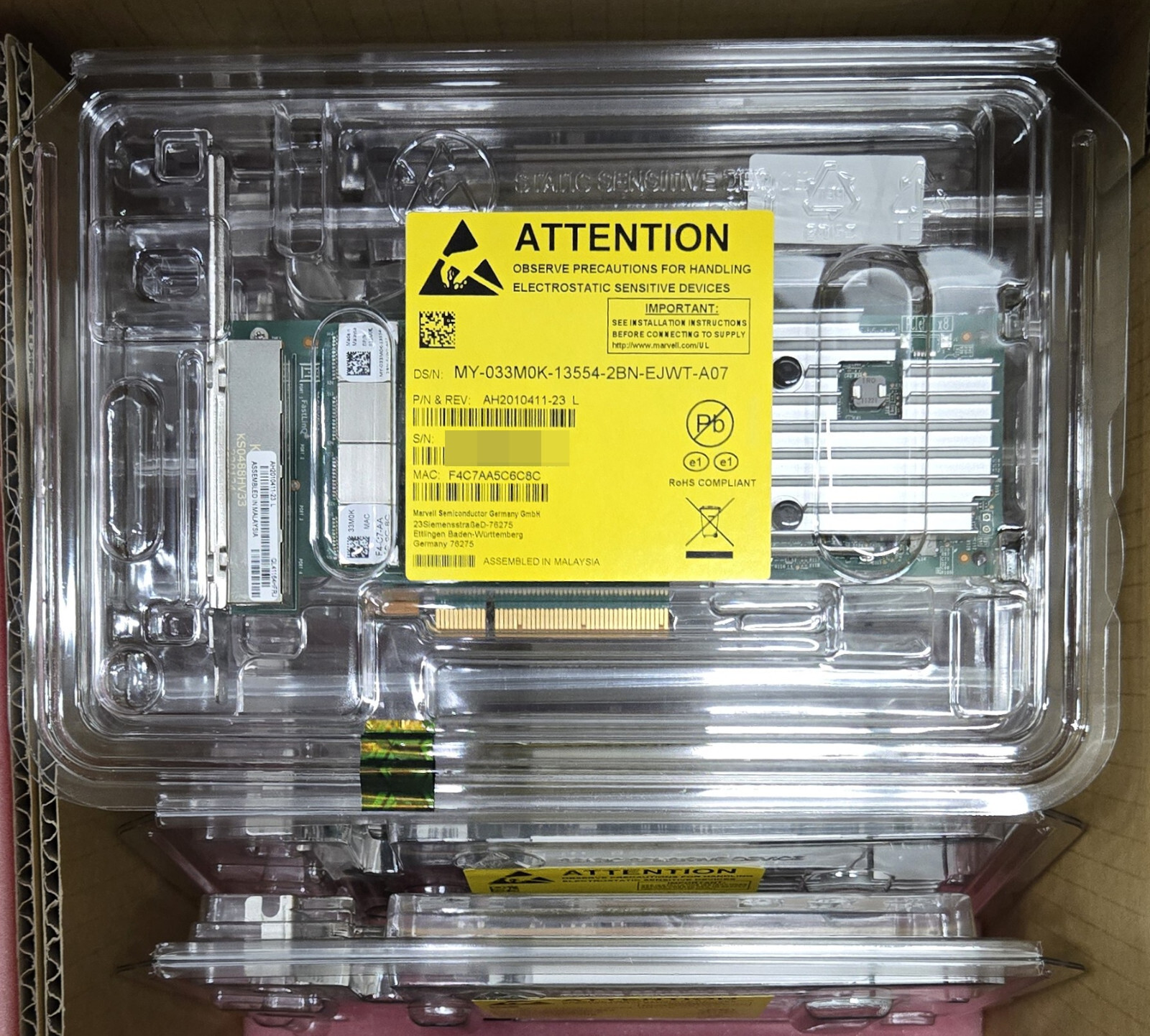 Dell Qlogic QL41164HFRJ Quad Port 10GbE RJ-45 10GBase-T PCI-E Network Card 33M0K Dell Qlogic QL41164HFRJ Quad Port 10GbE RJ-45 10GBase-T PCI-E Network Card 33M0K
