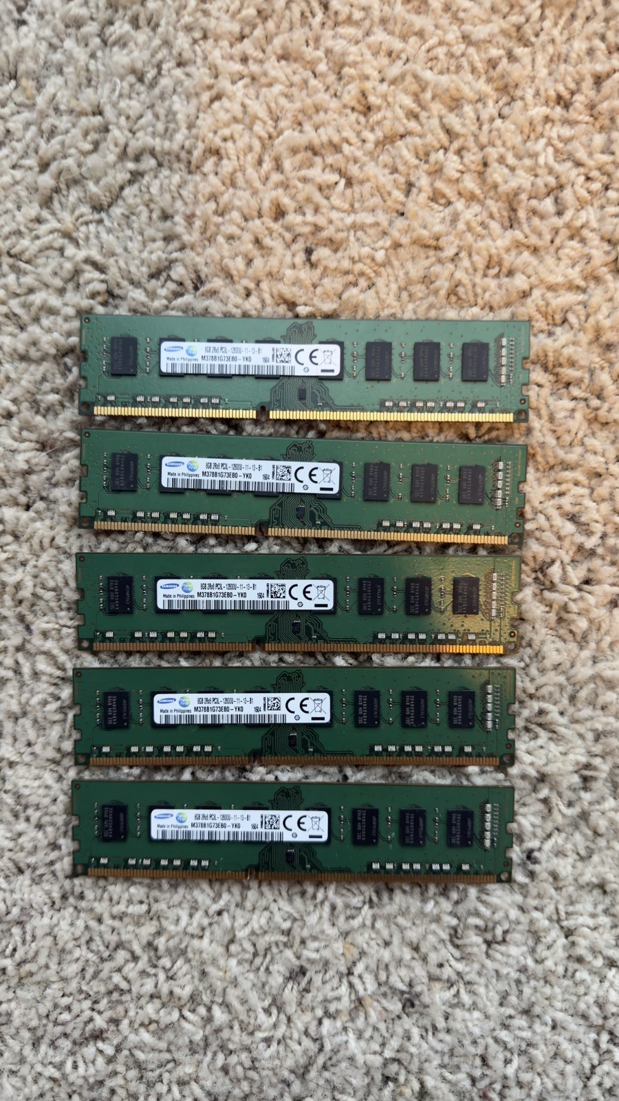 Lot 5 Samsung 8GB 2Rx8 DDR3-1600 PC3-12800U Desktop RAM M378B1G73QH0-CK0 (5x8GB) Lot 5 Samsung 8GB 2Rx8 DDR3-1600 PC3-12800U Desktop RAM M378B1G73QH0-CK0 (5x8GB)