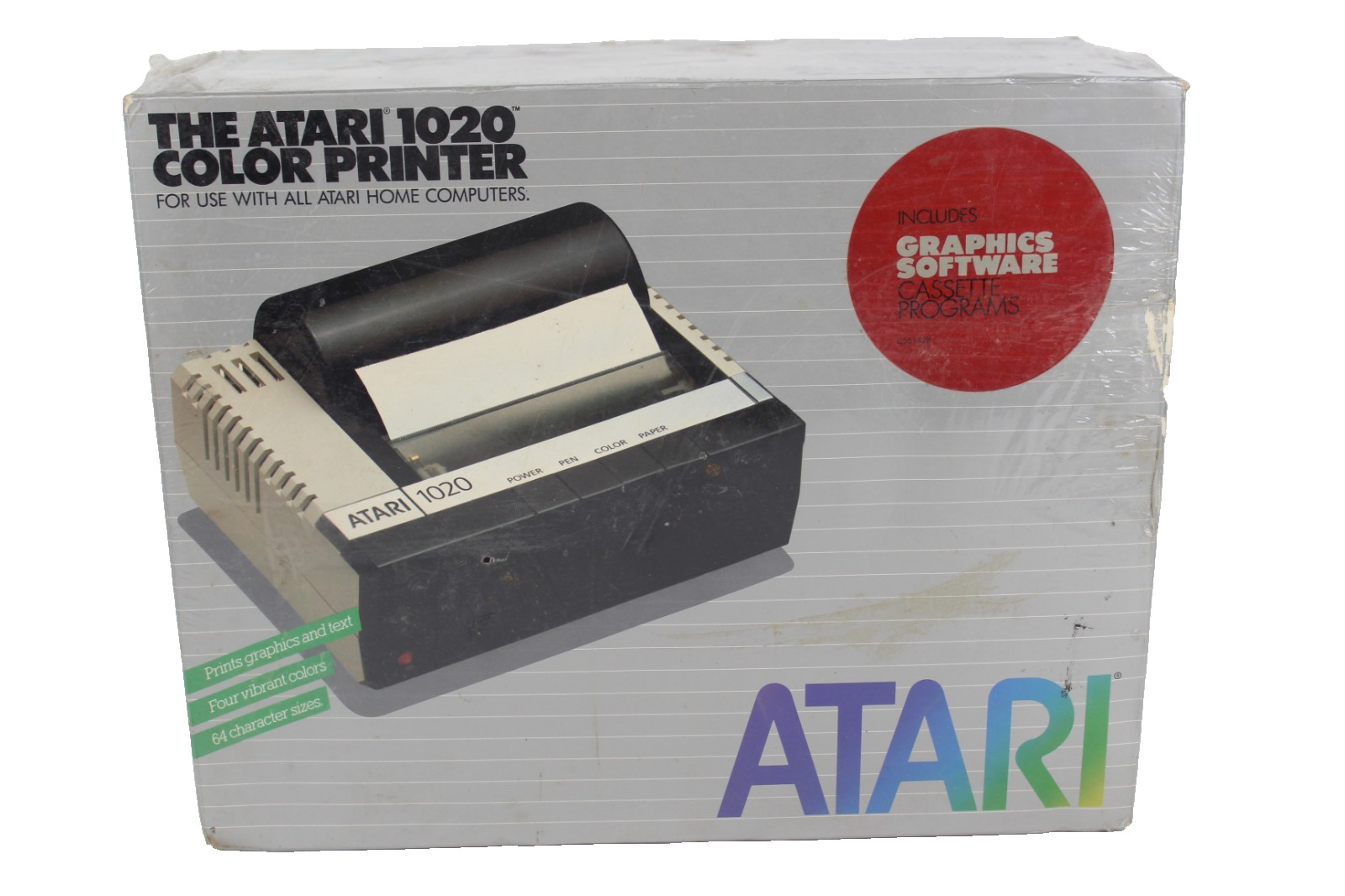 VTG Atari 1020 Color Printer 1982 * Sealed in Box ** Tears in Shrink Wrap ** VTG Atari 1020 Color Printer 1982 * Sealed in Box ** Tears in Shrink Wrap **