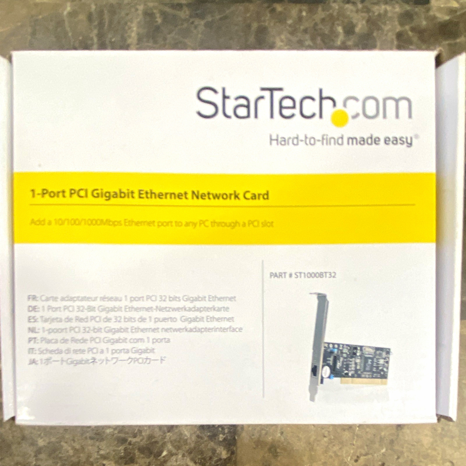StarTech.com ST1000BT32 1-Port PCI Gigabit 1 Gbps Ethernet Card RJ-45 m06 0812 StarTech.com ST1000BT32 1-Port PCI Gigabit 1 Gbps Ethernet Card RJ-45 m06 0812