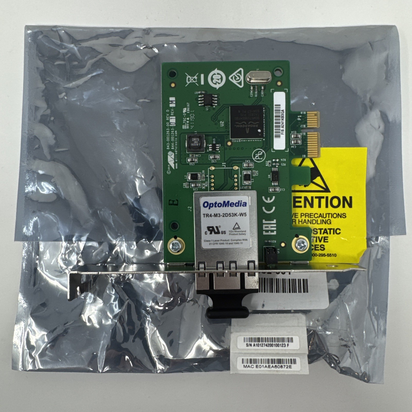Gigabit Fiber Network Card - SC Fiber Optic Port - OptoMedia TR4-M3-2D53K-W5 Gigabit Fiber Network Card - SC Fiber Optic Port - OptoMedia TR4-M3-2D53K-W5